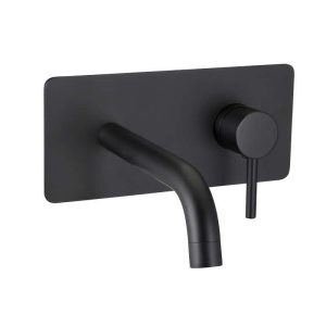 Borras Mil Wall Mounted Basin Mixer Black