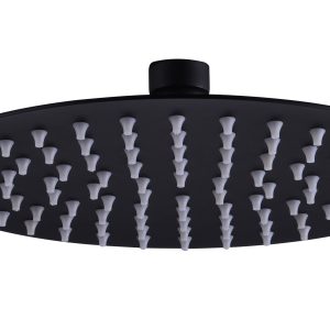 ROSE SHOWER SS RND BLK 6"