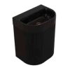 APOLLO PILLAR BASIN BLACK SOLID COMPOSITE 490X355X600MM
