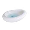 BIG PEBBLE BASIN CERAMIC WHITE 870X540X160MM