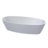BAS-BDC-CHEV-PW-001 CHEVAL SOLID SURFACE BASIN - PEARL WHITE 570*295*150MM
