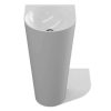 INCLINE PILLAR BASIN SOLID COMPOSITE WHITE 430X430X900MM