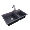 LGKS5-G LAVE GRANITE COMPOSITE SINK GREY 860X460X220MM INC WASTE