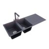 LGKS7-LAVE-GRANITE-COMPOSITE-SINK-BLACK1160X500X200MM-INC-WAST