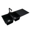 LGKS7-LAVE-GRANITE-COMPOSITE-SINK-BLACK1160X500X200MM-INC-WAST