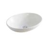 OVAL COUNTERTOP BASIN COMPOSITE WHITE 500X370X145MM