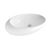 PEBBLE BASIN MEDIUM CERAMIC WHITE 680X440X160MM