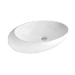 PEBBLE BASIN MEDIUM CERAMIC WHITE 680X440X160MM