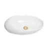 PEBBLE BASIN SMALL CERAMIC WHITE 490X310X135MM