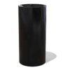 ROUND PILLAR BASIN BLACK SOLID COMPOSITE 425X425X925MM