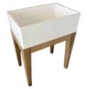 SINGLE BUTLER ON ASH 600 x 400 x 850mm Code: CTK554 Soild Composite on Ash