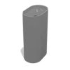 TURINO PILLAR BASIN CONCRETE GREY SOLID COMPOSITE 510X325X880MM
