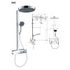 26853000 HG Rainfinity 350 SHOWER PANEL with 360 OHS CHROME