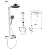 28742000 HG Rainfinity 350 Eco SHOWER PANEL w/ 250 OHS CHROME
