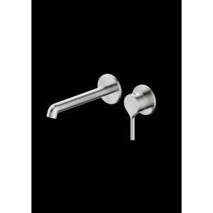 101 1814 3 BN VITRUVIUS WALL TYPE BASIN MIXER AND SPOUT FINISHING SET BRUSHED NICKEL