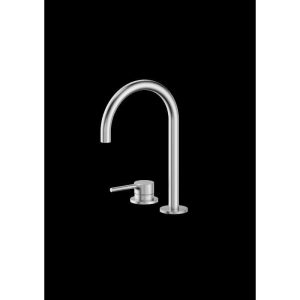 101 0000 VD BN VITRUVIUS SINGLE LEVER DECK MOUNTED BASIN MIXER WITH DECK TYPE SPOUT 277MM BRUSHED NICKEL