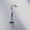 390 2700 S STEINBERG SERIES 390 SENSUAL RAIN SHOWER COLUMN WITH GLASS SHELF HANDSHOWER MATT BLACK