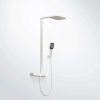 390 2790 BN STEINBERG SERIES 390 SHOWER SET with thermostatic mixer valve, Pushtronic 3 outlets, with volume control, with rain shower (with Easy Clean) and handshower BRUSHED NICKEL