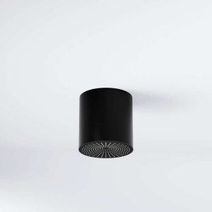 390 5202 S STEINBERG Tube Ceiling Mounted Overhead Shower Head, Stainless Steel MATT BLACK 252X245MM