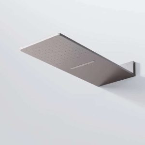 390 5662 BGM STEINBERG WALL RAIN 2 FUNCTION SHOWER PANEL 600X250MM BRUSHED GUN METAL