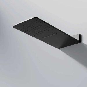 390 5662 S STEINBERG WALL RAIN 2 FUNCTION SHOWER PANEL 600X250MM MATT BLACK