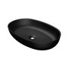 440 6116 S STEINBERG SOLID SURFACE RECTANGULAR COUNTERTOP BLACK WHITE 600X400X130MM