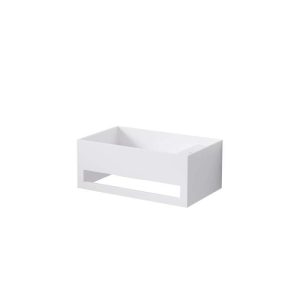 440 7000 W STEINBERG WALL MOUNTED BASIN WHITE SOLID SURFACE 500X300X200MM