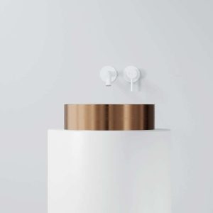 442 6020 RG STEINBERG STAINLESS STEEL COUNTERTOP BASIN BRUSHED ROSE GOLD 400X110MM NO OVERFLOW FREEFLOW WASTE