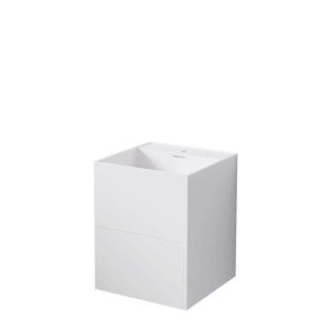 443 7180 W STEINBERG WALL MOUNT BASIN WITH DRAWER TAPHOLE AND OVERFLOW 400X400X500MM