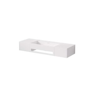 443 7230 W STEINBERG WALL MOUNT BASIN WITH 2 DRAWER, TOWEL HOLDER AND TAPHOLE AND OVERFLOW 1200X400X200MM