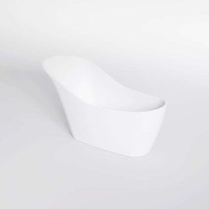 490 8600 W STEINBERG FREESTANDING BATH SOLID SURFACE 1690X750X880MM MATT WHITE