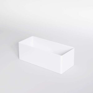 490 9400 W STEINBERG RECTANGULAR ROUNDED CORNERS FREESTANDING BATH SOLID SURFACE 1600X700X550MM MATT WHITE