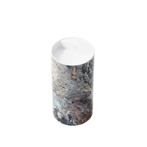 540 6020 50 STEINBERG FLOOR STANDING BASIN WITH OVERFLOW DARK PEARL GLOSSY WHITE 455X900MM SOLID SURFACE