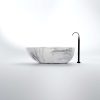 540 8010 52 STEINBERG SOLID SURFACE FREESTANDING BATH INC OVERFLOW, WASTE LIGHT MARBLE GLOSSY WHITE 1708X842X560MM