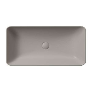 904005 NUBES RECTANGULAR COUNTERTOP BASIN 800X400MM NO OVERFLOW EXC WASTE MATT TORTORA