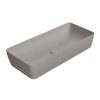 904005 NUBES RECTANGULAR COUNTERTOP BASIN 800X400MM NO OVERFLOW EXC WASTE MATT TORTORA