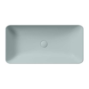 904015 NUBES RECTANGULAR COUNTERTOP BASIN 800X400MM NO OVERFLOW EXC WASTE MATT GHIACCIO