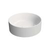 942609 KUBE X 400 DIAMETER ROUND COUNTERTOP BASIN NO OVERFLOW MATT WHITE