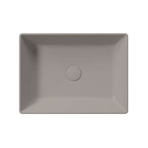 942905 KUBE X RECTANGULAR COUNTERTOP BASIN 500X370MM EXC WASTE MATT TORTORA