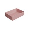942924 KUBE X RECTANGULAR COUNTERTOP BASIN 500X370MM EXC WASTE MATT BLUSH