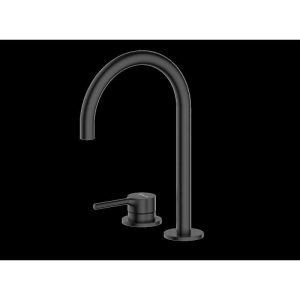101 0000 VD S VITRUVIUS SINGLE LEVER DECK MOUNTED BASIN MIXER WITH DECK TYPE SPOUT 277MM MATT BLACK