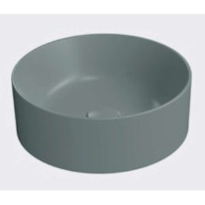 942604 Kube X 40 cm Diameter Round Countertop Washbasin without Overflow (Waste Fitting Sold Separately) MATT AGAVE