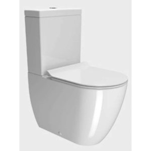 880611 Pura 3 Piece Back-to-Wall Close Couple Suite with Rimless Swirlflush ®, Silent Flushing System made with Extraglaze® Antibacterial Enamel. Width 36 cm x Depth 63 cm (includes Fixation Bolts Code FVB) GLOSSY WHITE