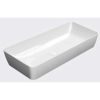 904011 Nubes 80 cm x 40 cm Rectangular Countertop Washbasin without Overflow (Waste Fitting Sold Separately) GLOSSY WHITE