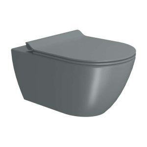 881504 GSI PURA WALL HUNG PAN SWIRLFLUSH SLIM SOFT CLOSE SEAT MATT AGAVE