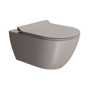 881505 GSI PURA WALL HUNG PAN SWIRLFLUSH SLIM SOFT CLOSE SEAT MATT CRETA