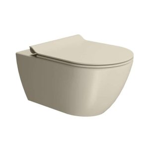 881508 GSI PURA WALL HUNG PAN SWIRLFLUSH SLIM SOFT CLOSE SEAT MATT CRETA