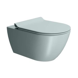 881515 GSI PURA WALL HUNG PAN SWIRLFLUSH SLIM SOFT CLOSE SEAT MATT GHIACCIO