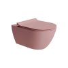 885124 GSI PURA WALL HUNG PAN SWIRLFLUSH SLIM SOFT CLOSE SEAT MATT BLUSH