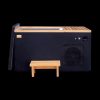 SIKU STD Cold Plunge Integrated chiller: 1HP; Matte Black SS Outer Casing; Grey Polypropylene Tub; Red Cedar Deck, Matching red cedar wood step; Advanced Double Filtration; Triple Sanitation: UV Light, Ozone Purification System and Bromine; Floatie; Headrest; Insulating Lid; Thermometer; WIFI Integration; Touchpad 4 20-Micron Filters Cleaning Brush 2 year warranty (please see warranty information on our website) AC 220V Power Supply 50/60 HZ, 9.6W/hour Circuit: requires 6-9amps; Three-prong plug with 1.5m cord supplied Water proof plug point required Dimensions: 1625mm length x 840 width x 950mm height Waste: below mechanical hub, with flexi hose. Valve inside the IGLU mechanical hub opens the gravity fed drain. For delivery, please confirm that the area is wide